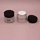 Round thick wall glass jar